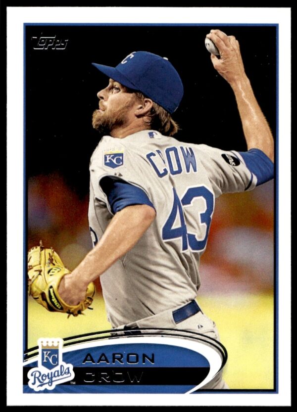 Aaron Crow Kansas City Royals 2012 Topps Card #67, mid-action collectible image.