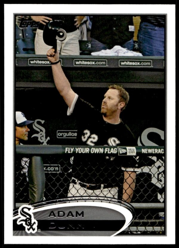 2012 Topps Adam Dunn Baseball Card #199, Chicago White Sox batter in action.