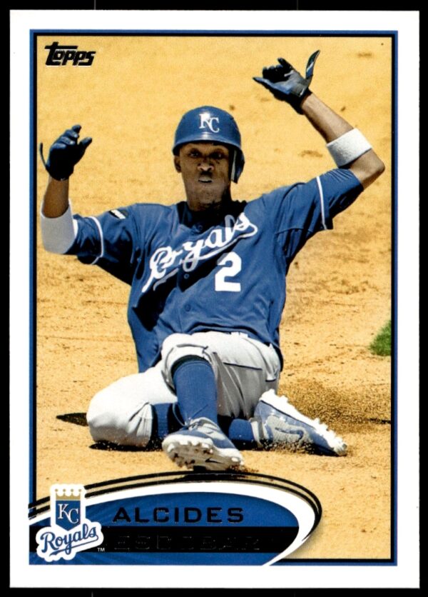 Alcides Escobar 2012 Topps Baseball Card #51, Kansas City Royals Shortstop.