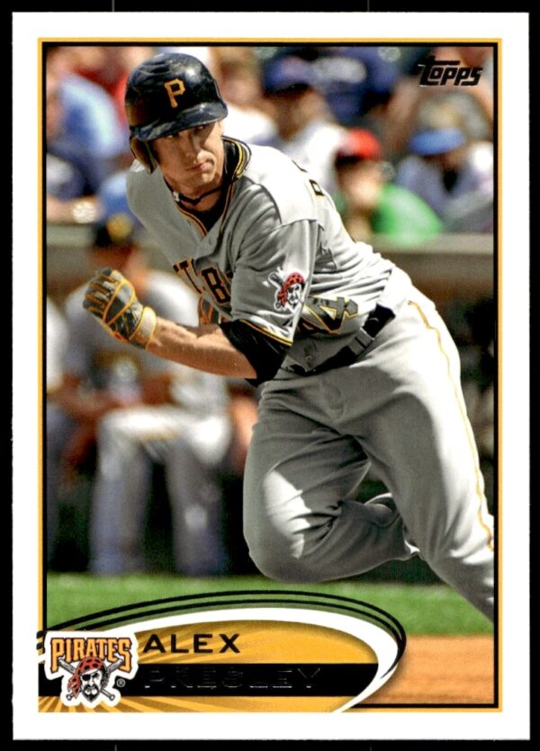 Alex Presley 2012 Topps Card #555, baseball action shot in team uniform.