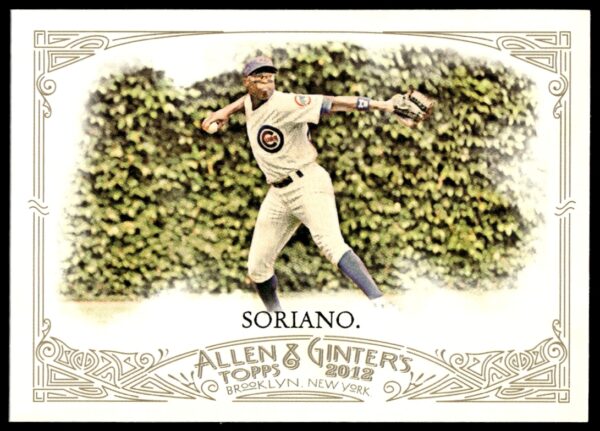 Alfonso Soriano Chicago Cubs 2012 Topps Allen & Ginter Card #242 Front