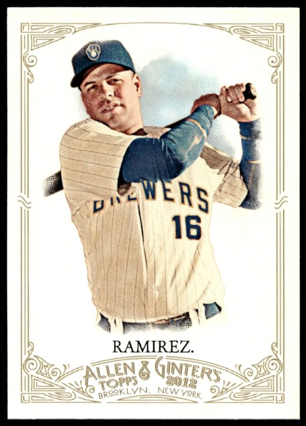 2012 Topps Aramis Ramirez Brewers card #243, showcasing his baseball career portrait.