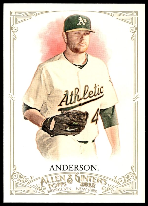 Brett Anderson 2012 Topps Allen & Ginter baseball card, card #244, vintage design.