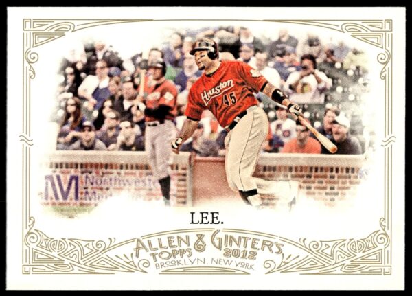 Front of 2012 Allen & Ginter baseball card featuring Carlos Lee, card number 234.