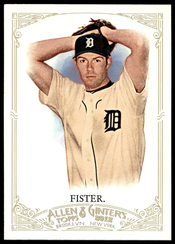 Doug Fister 2012 Detroit Tigers MLB trading card front view, Topps Allen & Ginter #258.