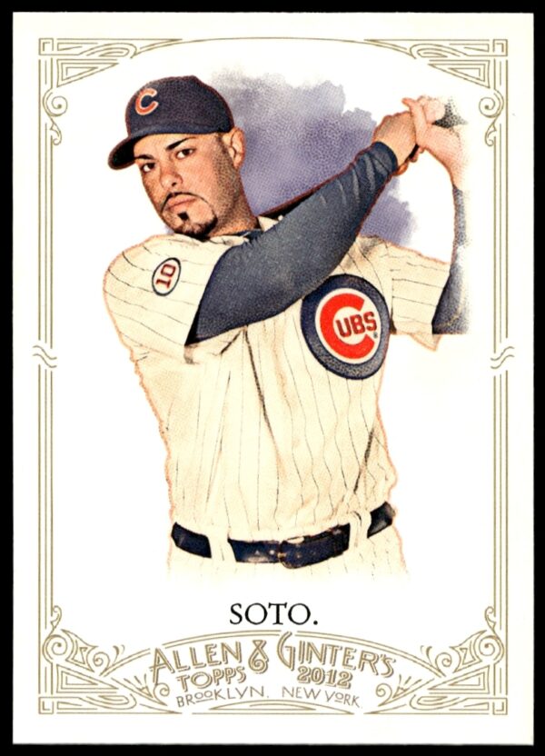 Geovany Soto 2012 Cubs baseball card #94, shows his focused expression in vintage design.