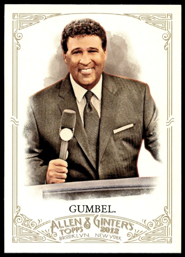Greg Gumbel 2012 Topps Allen & Ginter card, portrait #292, collectible sports icon.