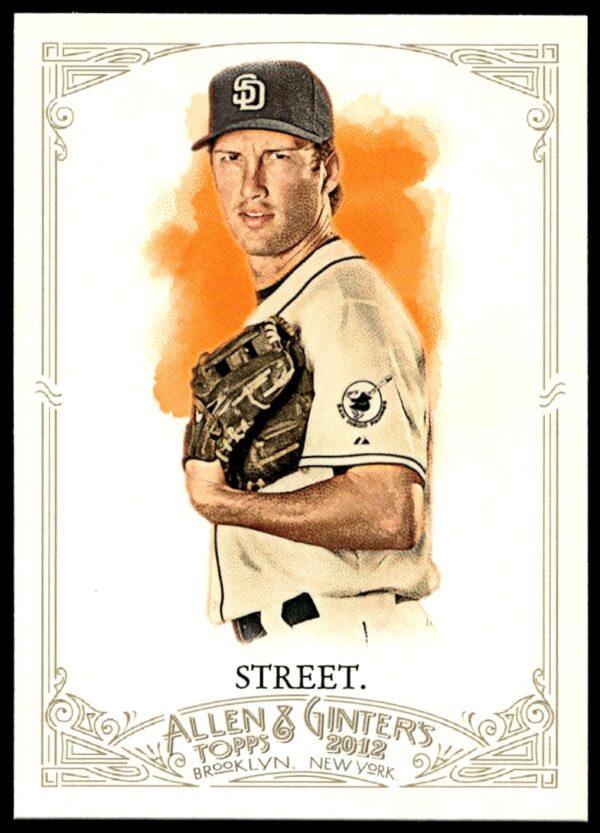 Huston Street 2012 Allen & Ginter #102 baseball card, vintage portrait in uniform.