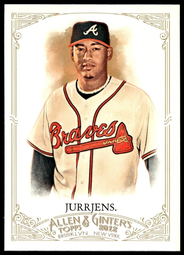Topps Allen & Ginter 2012 Baseball Card, Jair Jurrjens, #22, Vintage Design.
