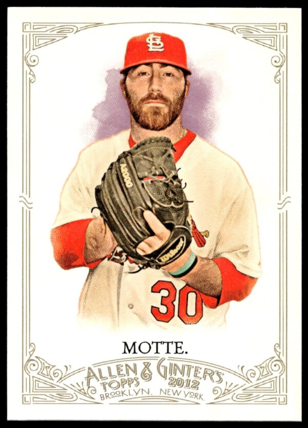 Jason Motte 2012 Topps Allen & Ginter Cardinals #263, vintage design, classic pitching pose.