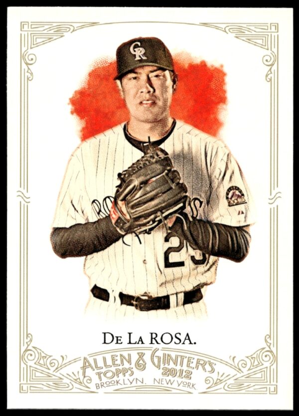 Jorge de la Rosa 2012 Rockies Pitcher Baseball Card #253 Vintage Design