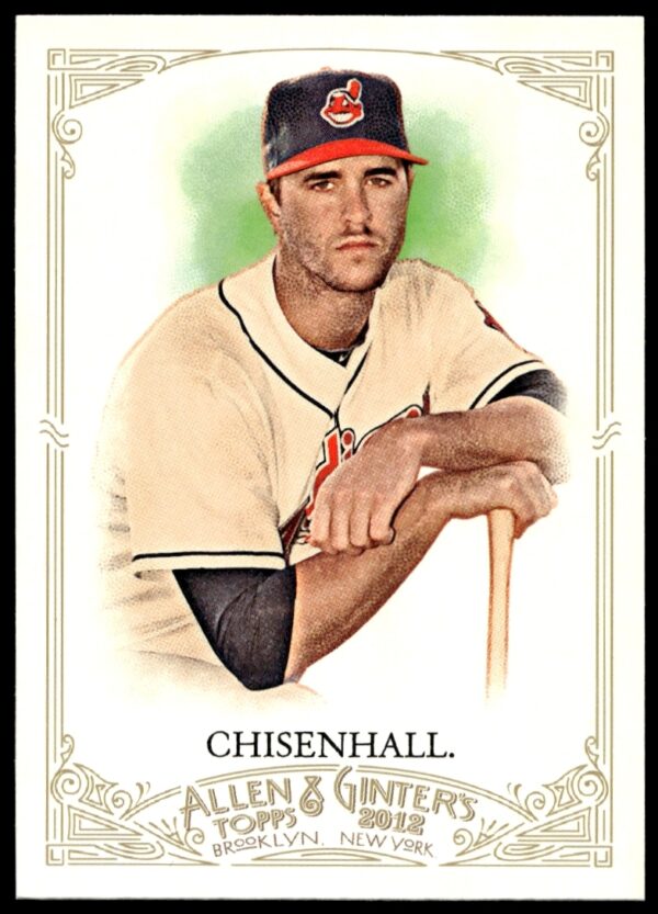 2012 Topps Allen & Ginter card featuring Lonnie Chisenhall, baseball player, with team details.