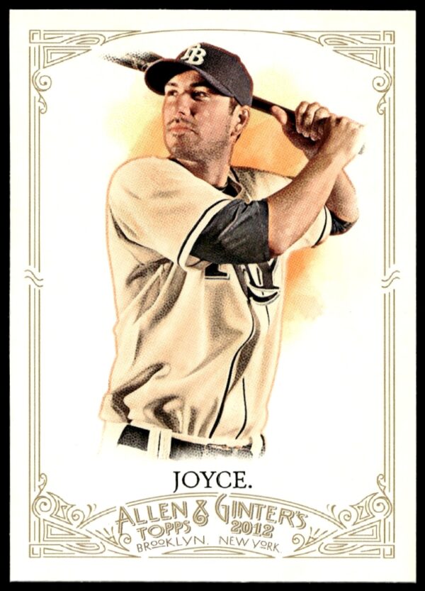 Vintage 2012 Topps Matt Joyce Baseball Card #83, iconic Tampa Bay Rays design.
