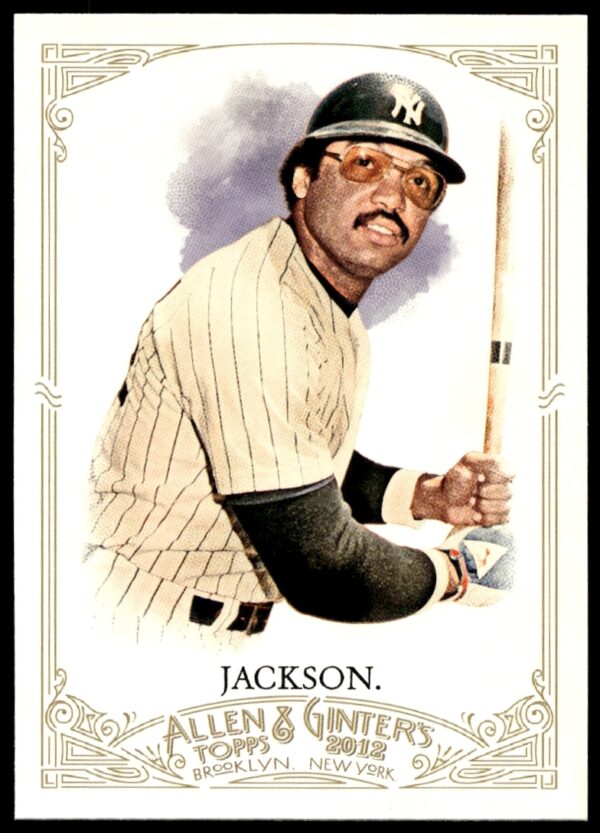 Vintage 2012 Topps Reggie Jackson trading card #60 featuring classic baseball pose.