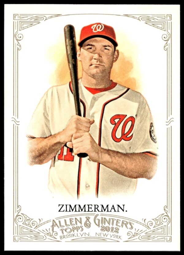 Ryan Zimmerman 2012 Nationals Baseball Card #285, Topps Allen & Ginter.