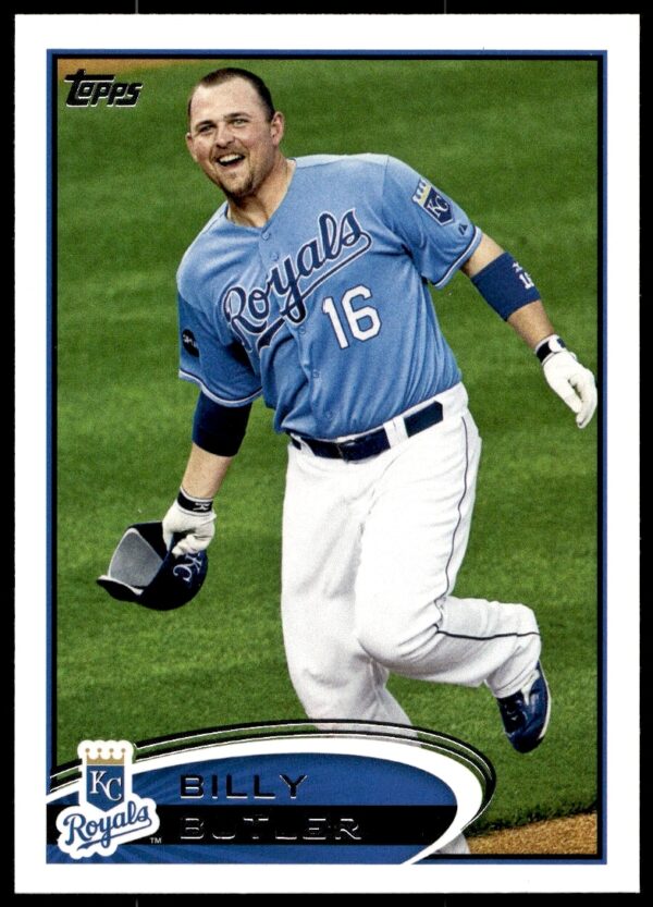Billy Butler 2012 Topps #145 Baseball Card, Kansas City Royals, Action Shot.