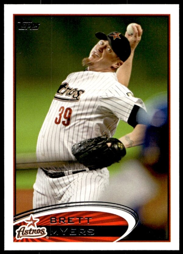 Brett Myers 2012 Topps Baseball Card Front - Player in Action, Card #169.