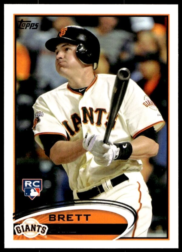 Brett Pill 2012 Topps card #70, front view, San Francisco Giants uniform.