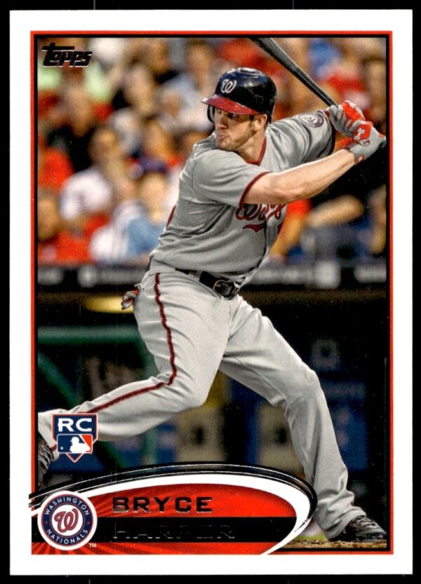 Bryce Harper 2012 Topps Rookie Card #661, featuring batting stance, stadium background.