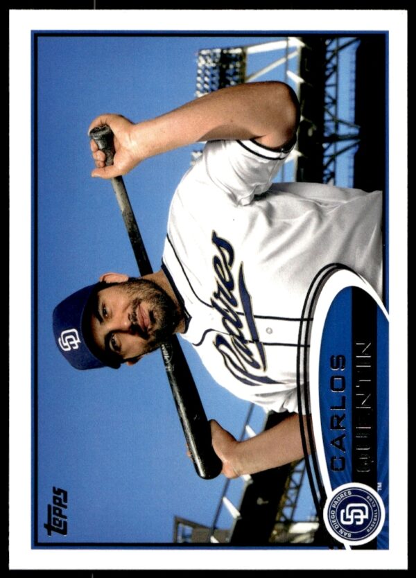 Carlos Quentin 2012 Topps card #376, batting stance, Chicago White Sox uniform.