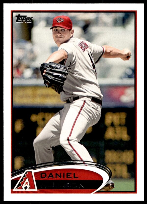 2012 Topps Baseball Card featuring Daniel Hudson, Arizona Diamondbacks pitcher, card #622.