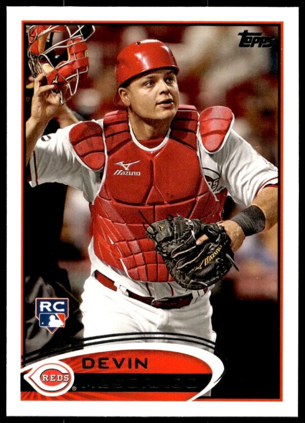 Devin Mesoraco 2012 Topps Card #41 - Cincinnati Reds Catcher Front View.