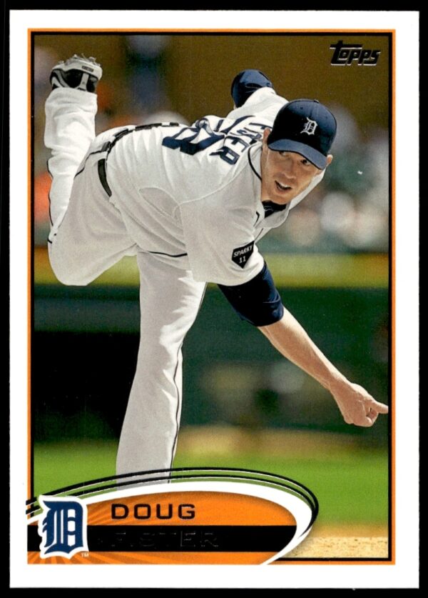 Doug Fister 2012 Topps Baseball Card Detroit Tigers Pitching Action #201 Front