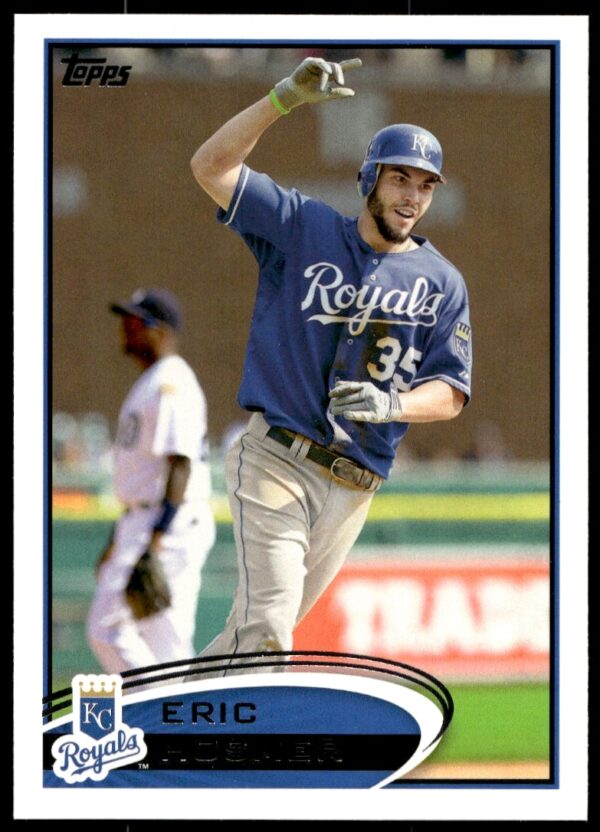 Eric Hosmer 2012 Topps card #35, Royals uniform, poised to swing.