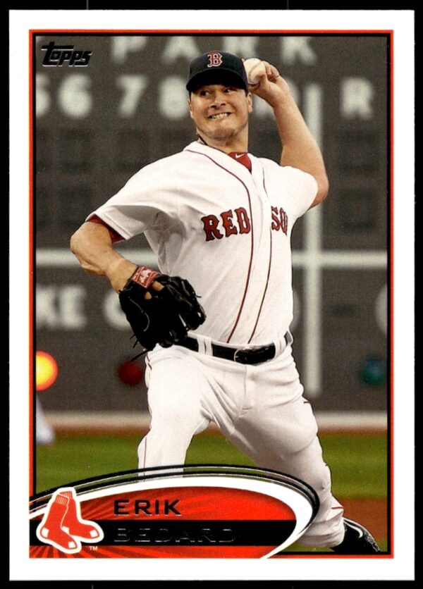 Erik Bedard 2012 Topps Baseball Card #318, showcasing classic pitching pose.