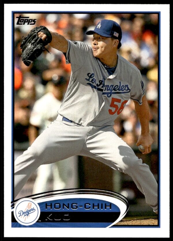 2012 Topps Hong-Chih Kuo Dodgers Baseball Card #11 Pitching Pose