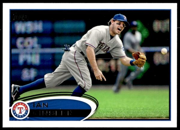 Ian Kinsler 2012 Topps Baseball Card #550 Texas Rangers Front View
