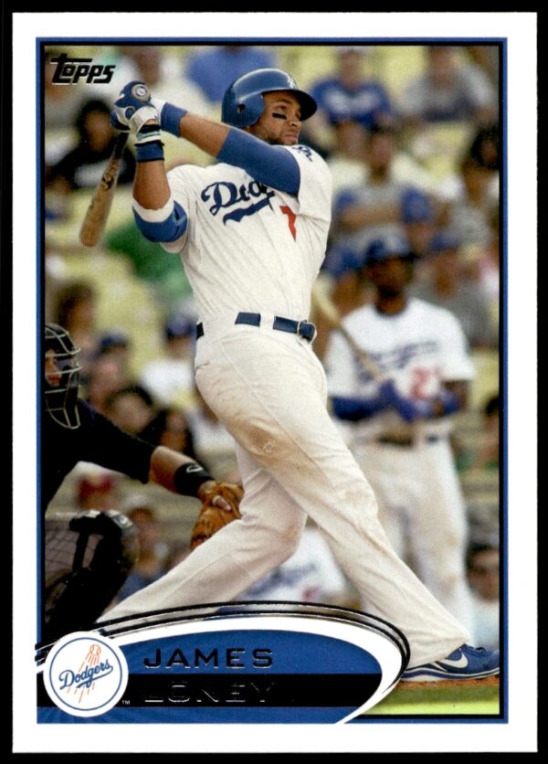 James Loney 2012 Topps Baseball Card #39, featuring an action shot in his team uniform.