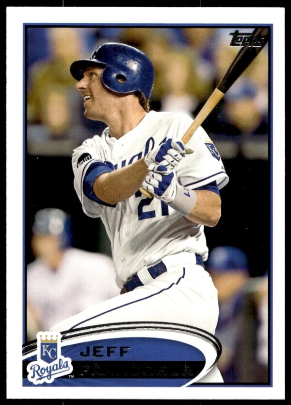 2012 Topps Jeff Francoeur #451 baseball card front, Kansas City Royals action shot.