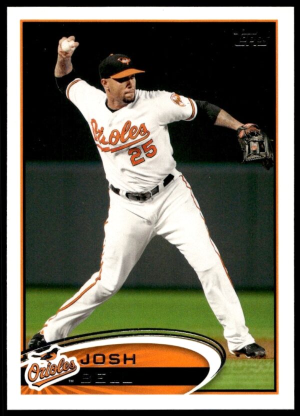 Front view of Josh Bells 2012 Topps rookie baseball card, number 121.
