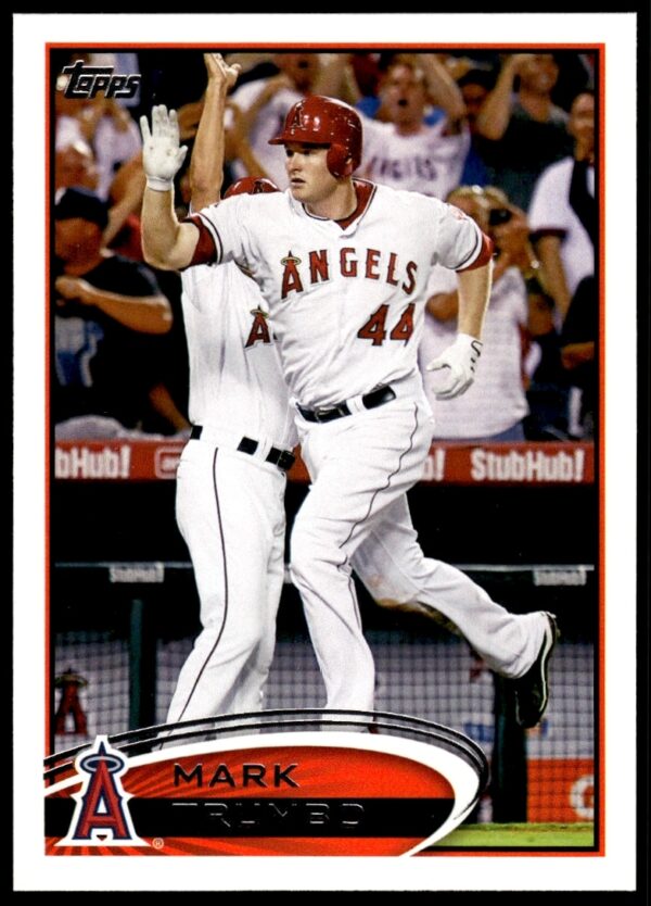 Mark Trumbo 2012 Topps #281 Baseball Card Front - Angels Action Shot