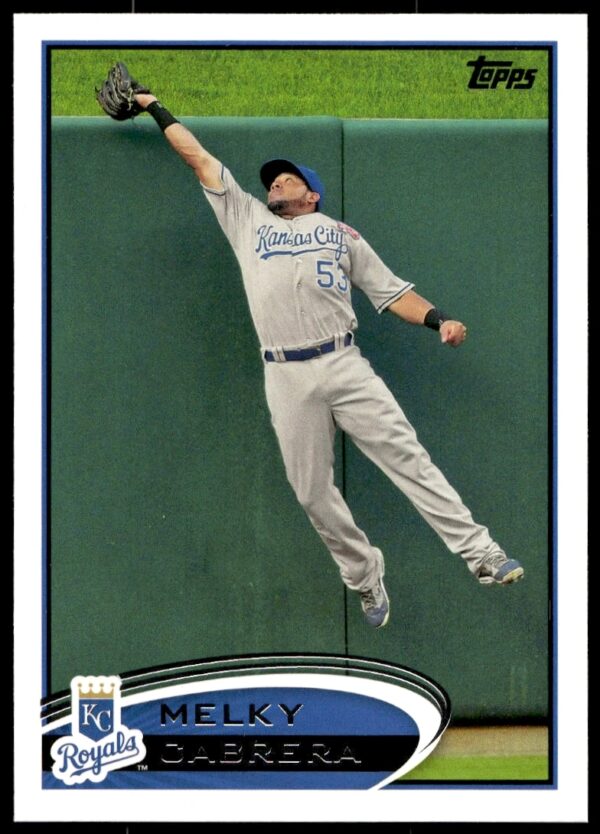 2012 Topps #15: Melky Cabrera in Giants uniform, baseball action shot.