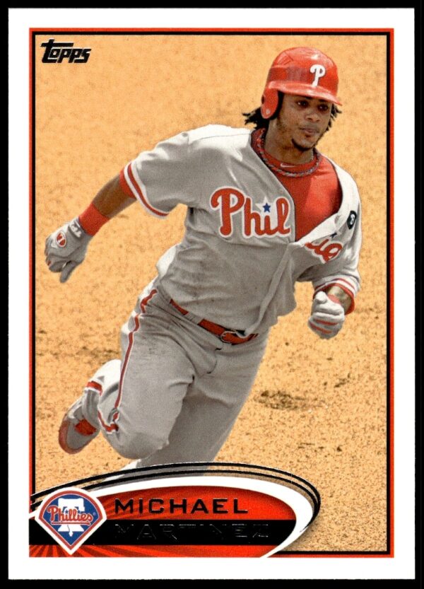 Michael Martinez 2012 Topps #64 Baseball Card Front - Exciting Action Pose for Collectors.