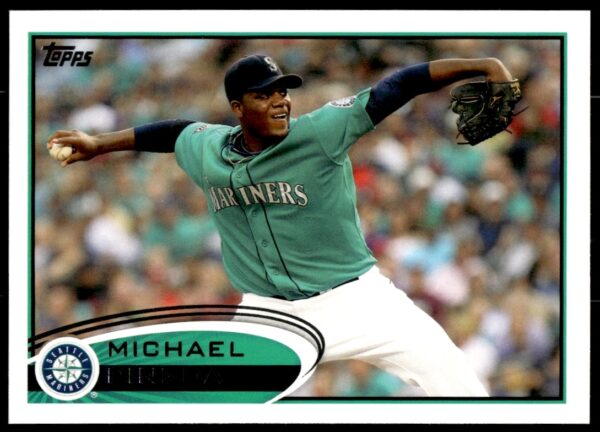 Michael Pineda 2012 Topps Yankees Baseball Card #225, action shot pitching.