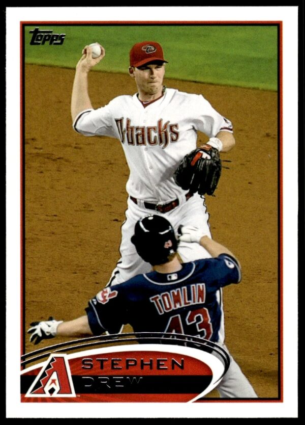 Stephen Drew 2012 Topps Baseball Card #248 featuring action shot, team uniform, MLB insights.