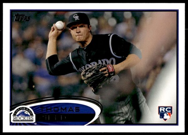 Thomas Field 2012 Topps Baseball Card #460, featuring dynamic mid-play action.