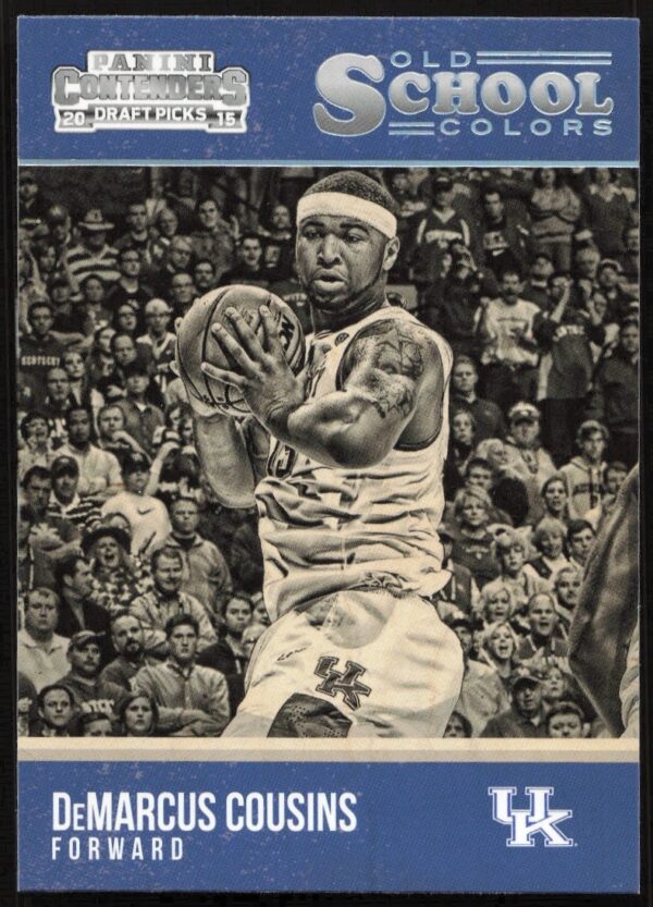 DeMarcus Cousins 2015-16 Panini Contenders card front, Old School Colors design, #8.
