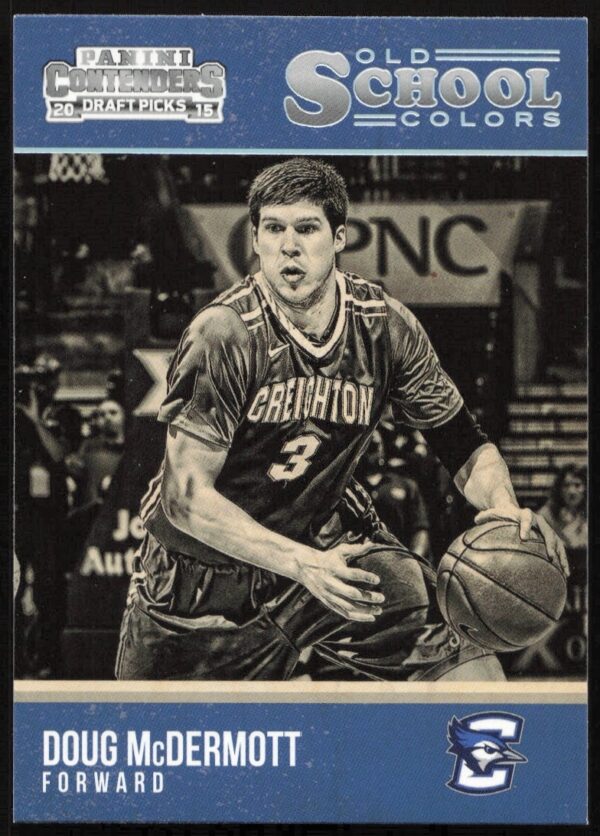 Doug McDermott 2015-16 Panini Contenders card in old school colors, number 46, front view.