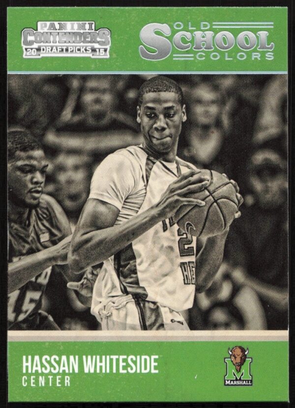 Hassan Whiteside 2015-16 Panini Contenders Draft Card #11 showcasing Old School Colors design.