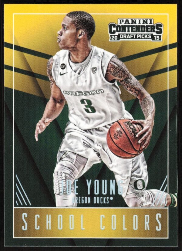 Joe Young Panini Draft Card 2015-16: College Colors, Action Pose, Basketball Highlights