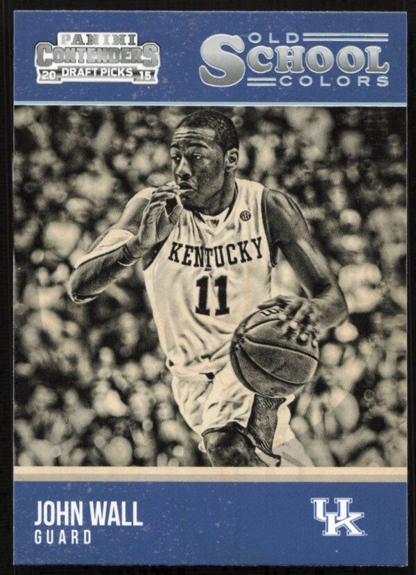 John Wall 2015-16 Panini Contenders trading card, Old School Colors #15.