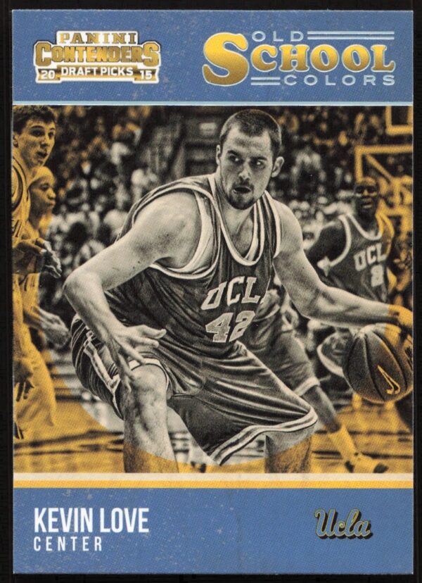 Kevin Love 2015-16 Panini Card, UCLA Uniform, Old School Colors Edition.