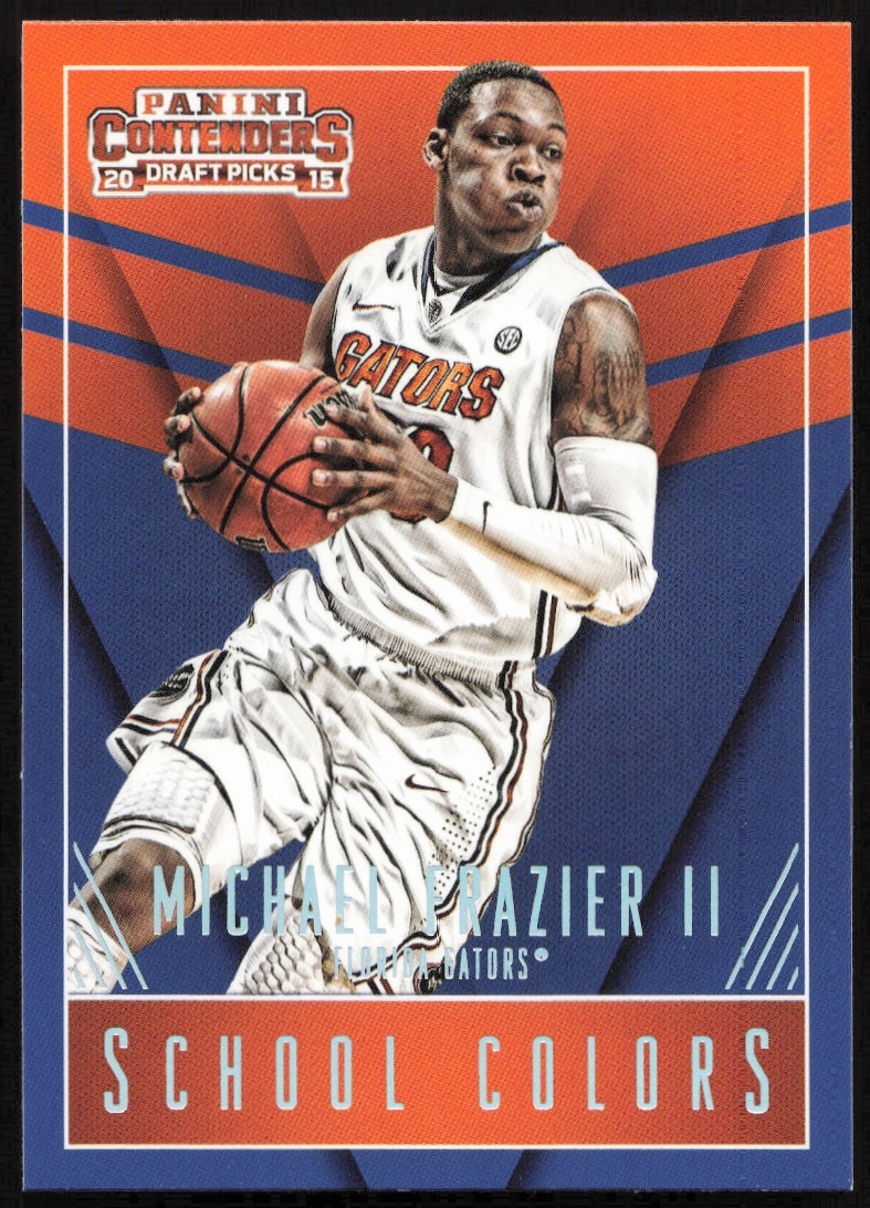 Michael Frazier II 2015-16 Draft Picks Card #28 featuring School Colors design.