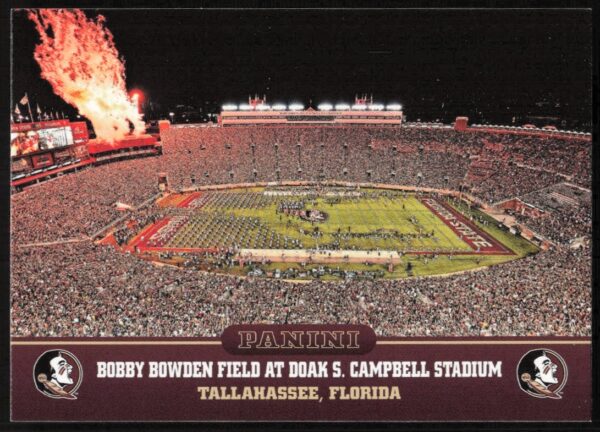 2015 Panini Card: Florida State Seminoles at Doak Campbell Stadium, card #11, front view.