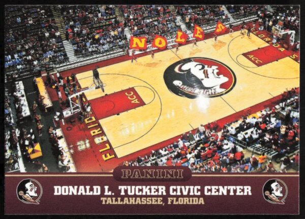 2015 Panini Florida State Seminoles card featuring Donald L. Tucker Civic Center, card #7 front.