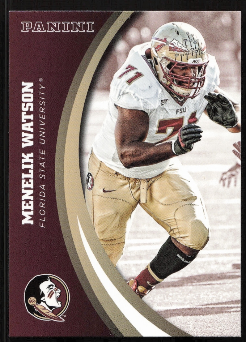 Menelik Watson 2015 Panini Card #40 - Florida State Seminoles Trading Card